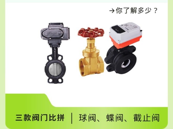三款閥門霸者：電動球閥、蝶閥、止回閥，你了解多少？