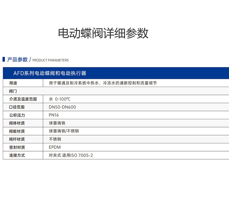 艾德默AFD系列電動(dòng)蝶閥詳細(xì)參數(shù)與優(yōu)勢