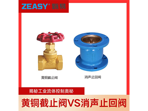 揭秘工業(yè)流體控制奧秘：黃銅截止閥<i style='color:red'>vs</i>消聲止回閥，多方面解析三大維度差異